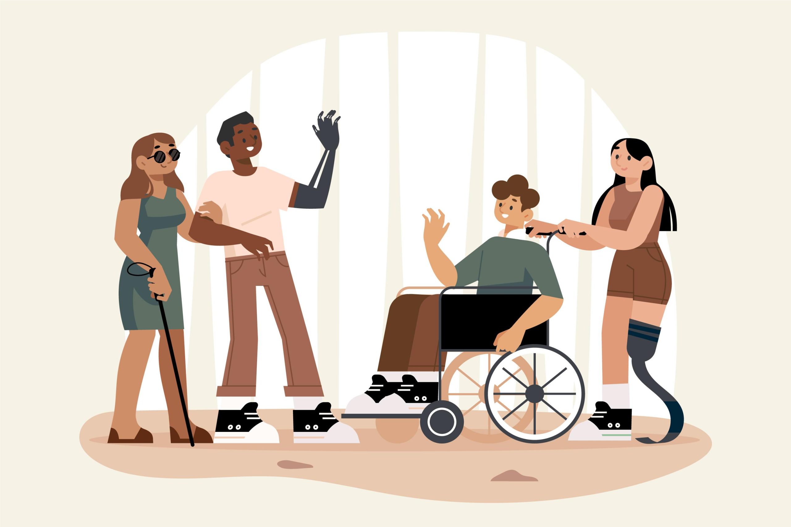 Accompagnement PMR (APMR) Aéroport Illustration inclusion et diversité : sensibilisation au handicap et accessibilité universelle - CYMP Formation